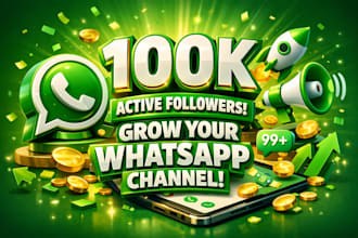 hit 100k active whatsapp followers and whatsapp channel promotion