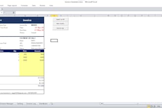 create automated excel invoice generator