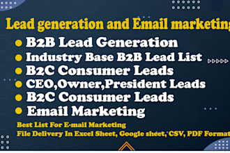 do niche targeted email list, b2b lead generation and email marketing