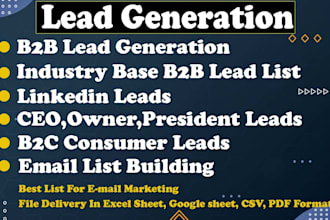 do b2b lead generation, linkedin leads and email list building