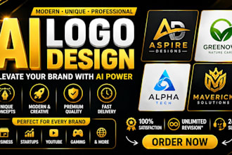 design modern ai logo for your business, brand, youtube