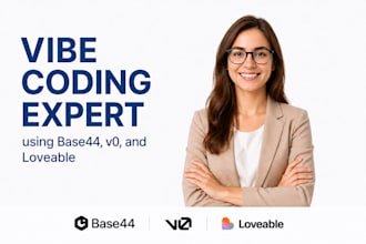 be your vibe coding expert using loveable, base44 and v0 for ai mvp