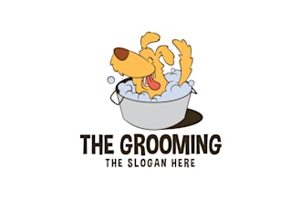 do modern high quality professional grooming logo