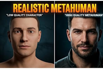 create realistic 3d metahuman character for unreal engine game character design