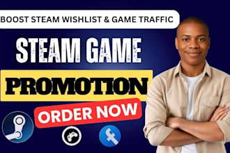 do steam game promotion to increase game wishlist, traffic, steam game markting