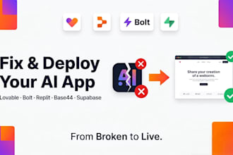 fix debug and deploy your ai app bolt lovable replit base44