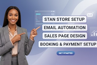setup stan store stan store setup stan store website systeme io landing page