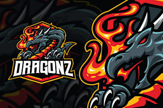 do modern professional creativity dragon logo