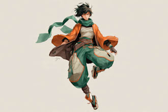 draw original character illustration