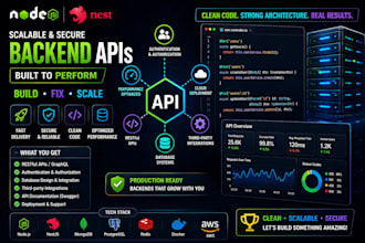 build scalable nodejs and nestjs backend API or microservices