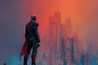 create scifi, fantasy, superhero character design