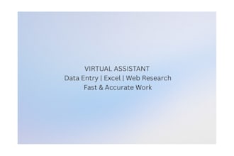 be your virtual assistant for data entry and admin tasks