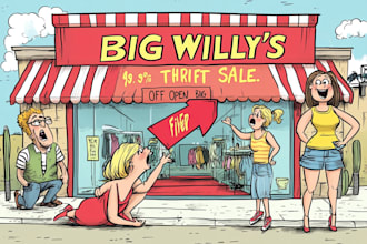 turn your idea into fun cartoon illustration