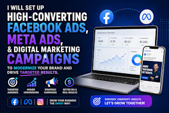 create facebook meta ads, and digital marketing campaign