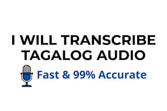 transcribe tagalog or english audio to text accurately