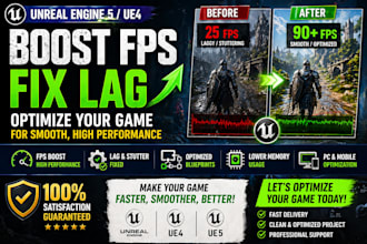 fix low fps, lag and optimize your unreal engine game performance