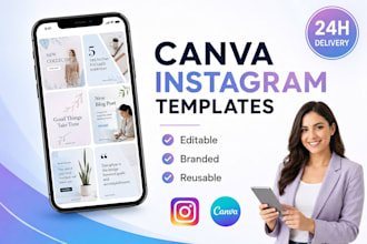 create modern canva instagram post templates for your brand or business