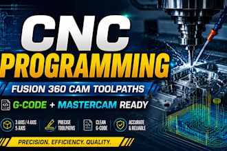 do cnc programming, fusion 360 cam toolpaths, gcode generation and mastercam cnc
