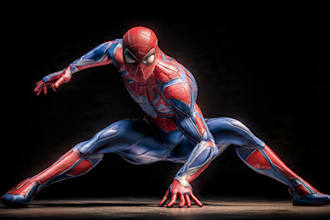 create superhero comic superhero character marvel style