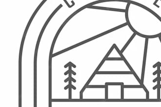 create minimal line art logo design