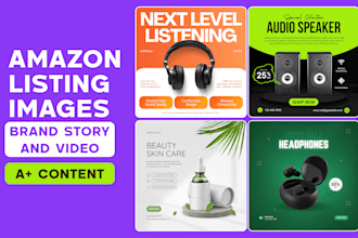 design professional amazon listing images product pictures, SEO aplus content