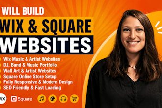 build wix music website wall art artist website dj website square online store