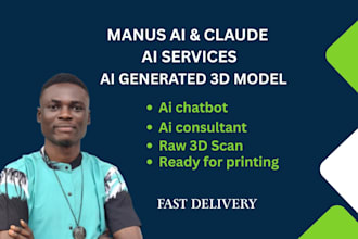 develop manus ai and claude ai services with ai generated 3d models for business