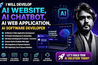 develop ai website, ai chatbot, ai web application, ai web developer