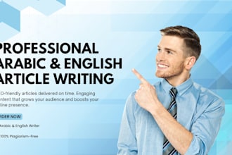 write professional arabic and english articles