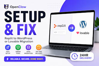 fix, deploy or migrate your replit app to wordpress or lovable, replit migration