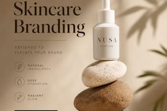 design luxury skincare branding and visuals