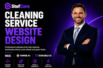 do cleaning service website wix 10 web ai website durable ai wordpress elementor