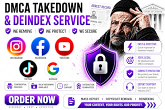 takedown harassing remove copyright instagram facebook youtube google dmca