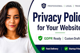 draft gdpr compliant privacy policy and terms for startups