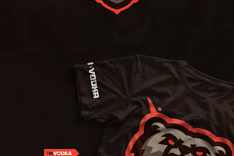 design a bold bear mascot logo for esports, gaming, and sports branding