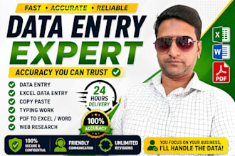 do fast and accurate typing work and excel work