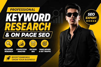 do professional keyword research and long tail and  lsi,  similar and related