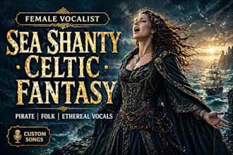 sing sea shanty, celtic, ethereal vocals, medieval fantasy, folk, pirate music
