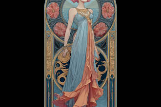 do illustrations in art nouveau style