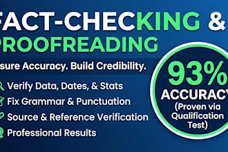 provide professional fact checking and data verification services