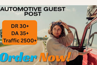 provide automotive guest post backlinks for SEO ranking