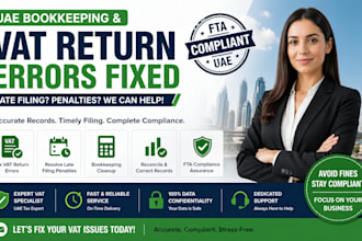 fix uae bookkeeping vat return errors and late filing compliance issues
