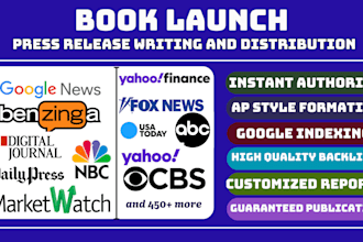 do book launch press release press release distribution UK press release SEO