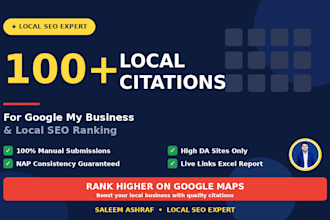 build 100 high quality local citations for nap consistency and local SEO