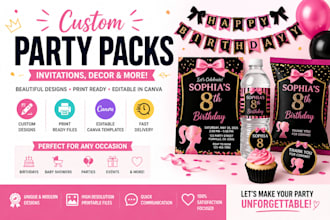 design printable birthday party packs invitation halloween poster flyer design