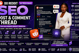 do reddit seo post and comment thread ai tech saas website product promotion