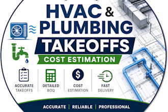 do accurate hvac and plumbing takeoffs with professional cost estimation