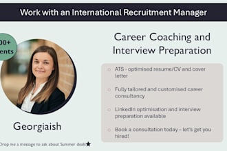 provide expert career coaching, CV and interview advice
