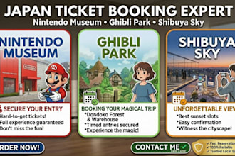 book nintendo museum, ghibli park and shibuya sky tickets