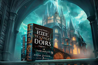 design a sci fi fantasy book cover design that sells